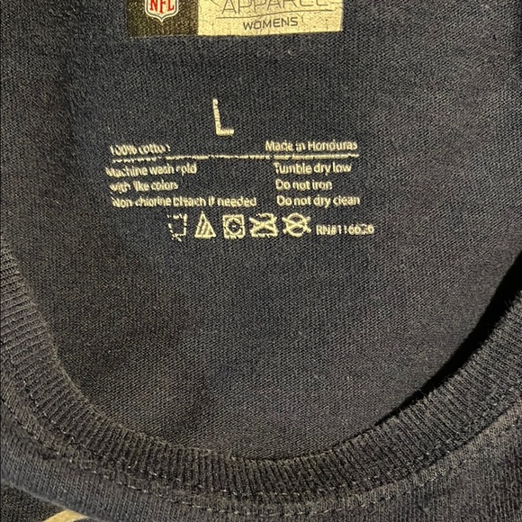 Team Apparel Texans Navy Blue Football Jersey Top - Picture 5 of 5